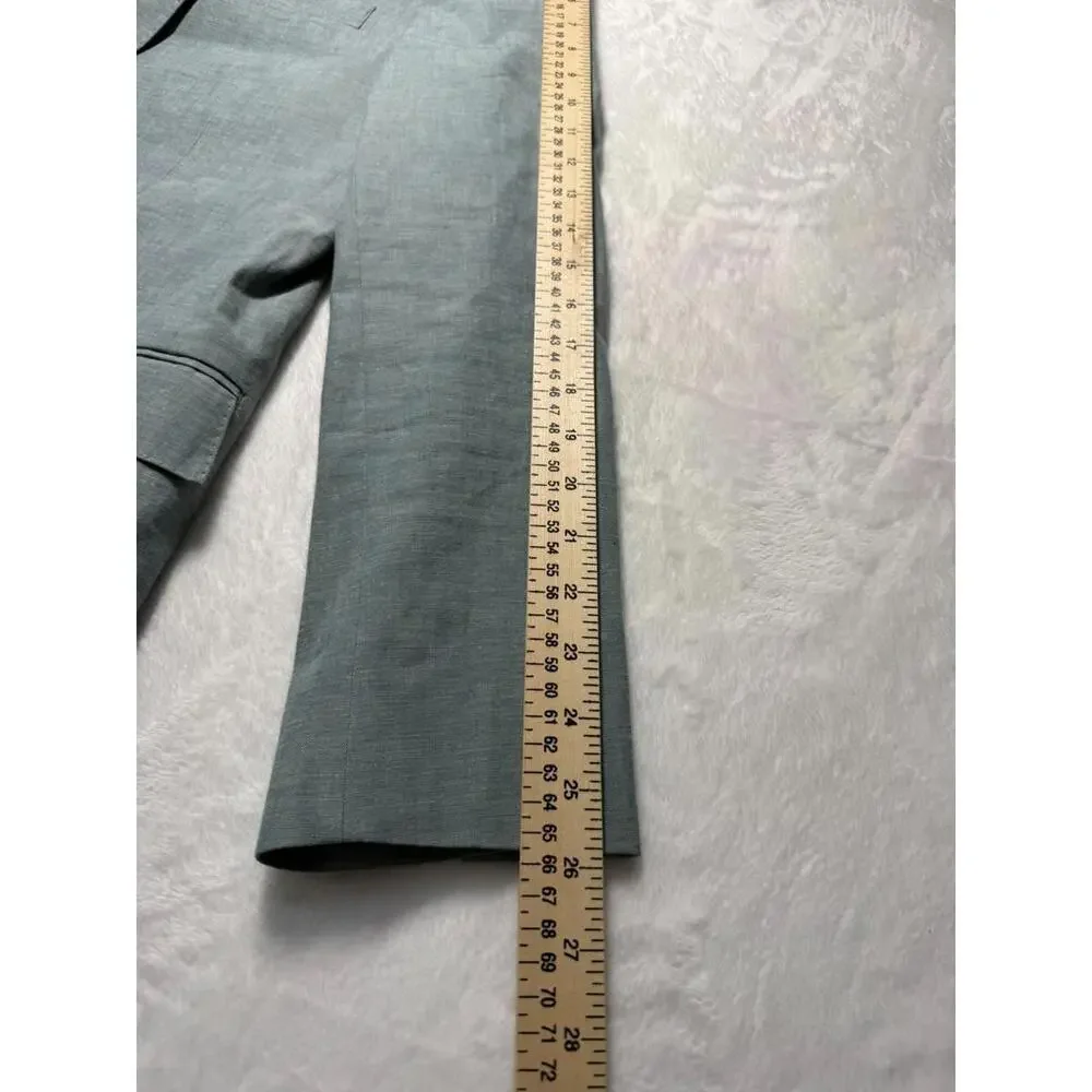 J Crew Ludlow Blazer Mens 40R Green Cotton Summer Chambray Collegiate Preppy - Picture 8 of 9